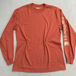 Carhartt Loose Fit Long Sleeve Graphic Shirt - Ginger/Burnt Orange Mens Medium